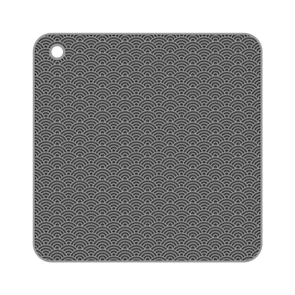 Geometry Kitchen Silicone Pot Holder Heat Insulation Pad Round(Black), Square(Gray), Round(Gray), Square(Black), Round(Black)