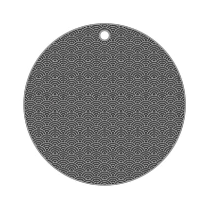 Geometry Kitchen Silicone Pot Holder Heat Insulation Pad Round(Black), Square(Gray), Round(Gray), Square(Black), Round(Black)