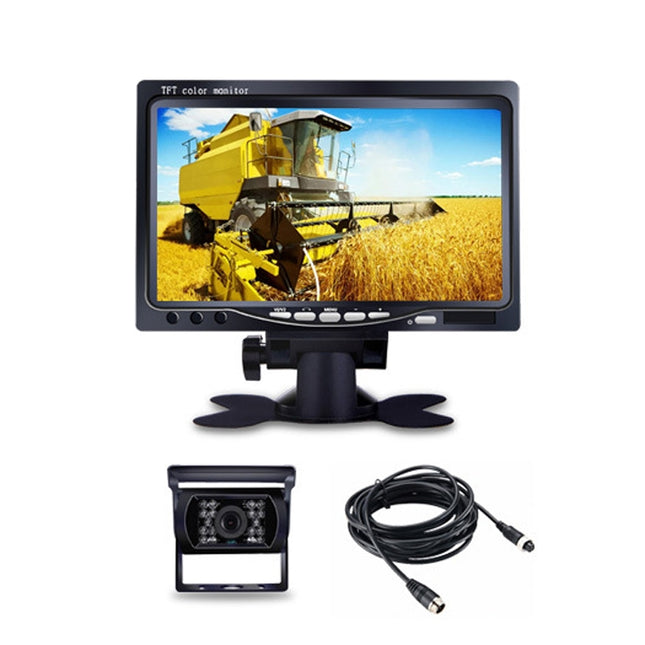 YB-CC-1 12/24V Car 7 Inch Display HD Night Vision Camera Monitoring System Truck Reverse Image, Camera+800x480 Display, Camera+1024x600 Display