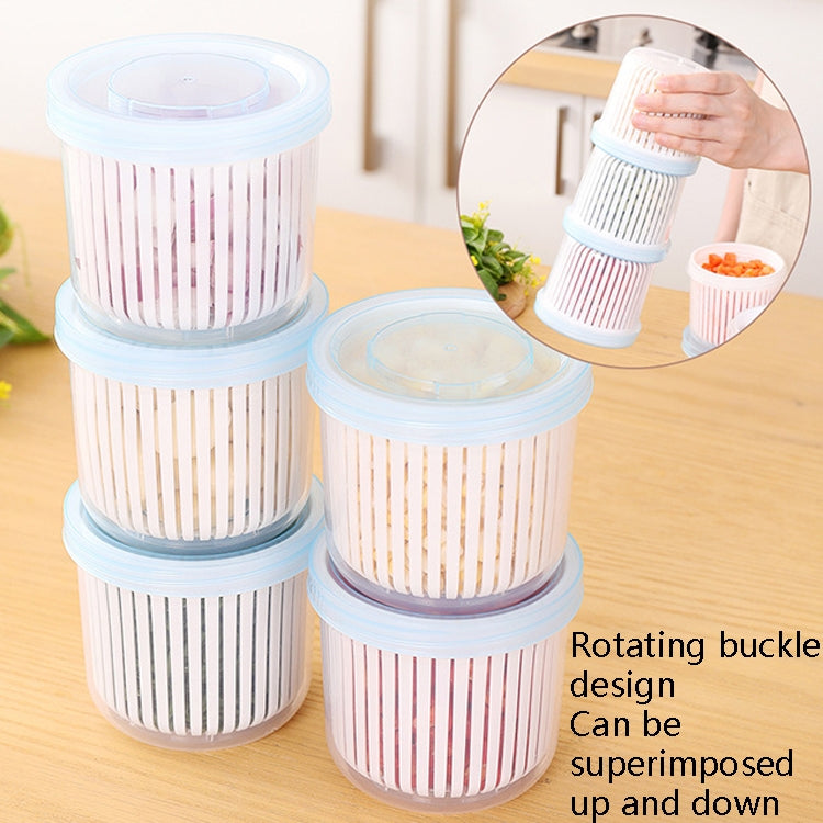 Onion Ginger Garlic Drainage Storage Box Kitchen Vegetable Plastic Storage Box Refrigerator Seal Storage Box, White