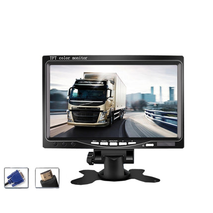 YB-700A-1 7 Inch 12/24V HD Car Monitor Display HDMI VGA AV Interface Home Computer Video Player Resolution:, 1024 x 600