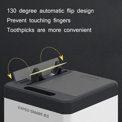 EXPED SMART Intelligent Induction Automatic Toothpick Box Household Restaurant Electric Toothpick Holder, Battery Version, USB Charge Version