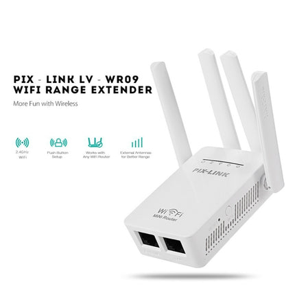 PIX-LINK LV-WR09 300Mbps WiFi Range Extender Repeater Mini Router