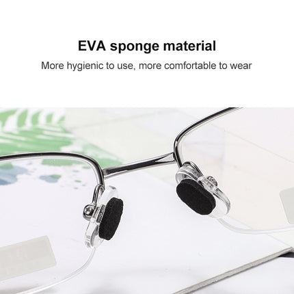 20 PCS Glasses Nose Strip Soft EVA Sponge Nose Mat Comfortable No Pressure Mark Does Not Remove Makeup Anti-Height Eye Frame Nose, D-type Black 1.0mm