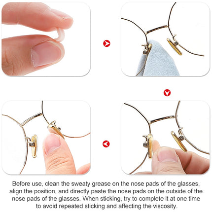 20 PCS Glasses Nose Strip Soft EVA Sponge Nose Mat Comfortable No Pressure Mark Does Not Remove Makeup Anti-Height Eye Frame Nose, D-type Black 1.0mm