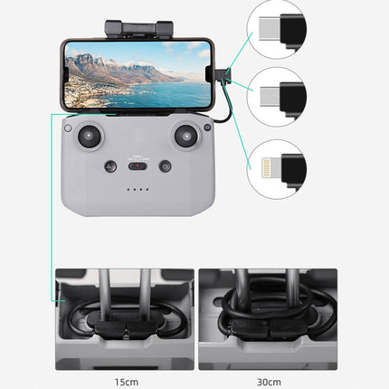Sunnylife TY-X9304 Suitable For DJI Mavic Air 2S / DJI FPV Flight Glasses V2 / Mavic Mini2 / Osmo Pocket 2 Mobile Phone Tablet Cable, 15cm Type-C to 8 Pin Cable, 15cm Type-C to Micro USB  Cable, 15cm Type-C to Type-C Cable, 30cm Type-C to 8 Pin Cable  ...