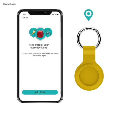 2 PCS Stoßfeste, kratzfeste Silikonschutzhülle mit Haken für Airtag