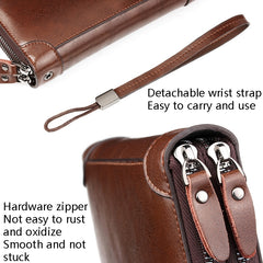 WEIXIER W88  Handbags Men Pu Hand Tested Handbags Multi-Function Wallet, Black, Brown