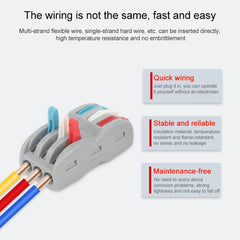 SPL-2 2 In 3 Out Colorful Quick Line Terminal Multi-Function Dismantling Wire Connection Terminal, SPL-2 2 In 3 Out, SPL-3 3 In 3 Out, SPL-42 2 In 4 Out, SPL-62 2 In 6 Out, SPL-63 3 In 6 Out, SPL-93 3 In 9 Out, LT-624 2 In 4 Out, LT-626 2 In 6 Out