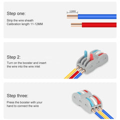 SPL-2 2 In 3 Out Colorful Quick Line Terminal Multi-Function Dismantling Wire Connection Terminal, SPL-2 2 In 3 Out, SPL-3 3 In 3 Out, SPL-42 2 In 4 Out, SPL-62 2 In 6 Out, SPL-63 3 In 6 Out, SPL-93 3 In 9 Out, LT-624 2 In 4 Out, LT-626 2 In 6 Out