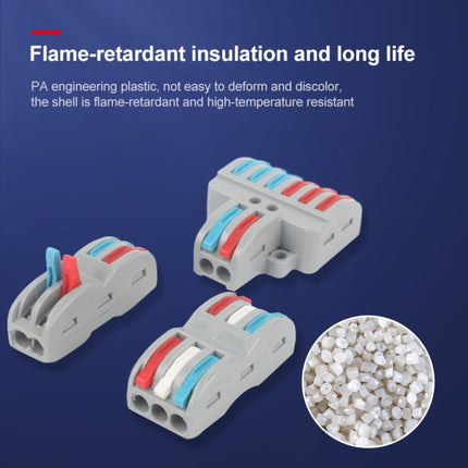 SPL-2 2 In 3 Out Colorful Quick Line Terminal Multi-Function Dismantling Wire Connection Terminal, SPL-2 2 In 3 Out, SPL-3 3 In 3 Out, SPL-42 2 In 4 Out, SPL-62 2 In 6 Out, SPL-63 3 In 6 Out, SPL-93 3 In 9 Out, LT-624 2 In 4 Out, LT-626 2 In 6 Out�����...