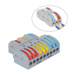 SPL-2 2 In 3 Out Colorful Quick Line Terminal Multi-Function Dismantling Wire Connection Terminal, SPL-2 2 In 3 Out, SPL-3 3 In 3 Out, SPL-42 2 In 4 Out, SPL-62 2 In 6 Out, SPL-63 3 In 6 Out, SPL-93 3 In 9 Out, LT-624 2 In 4 Out, LT-626 2 In 6 Out