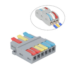 SPL-2 2 In 3 Out Colorful Quick Line Terminal Multi-Function Dismantling Wire Connection Terminal, SPL-2 2 In 3 Out, SPL-3 3 In 3 Out, SPL-42 2 In 4 Out, SPL-62 2 In 6 Out, SPL-63 3 In 6 Out, SPL-93 3 In 9 Out, LT-624 2 In 4 Out, LT-626 2 In 6 Out