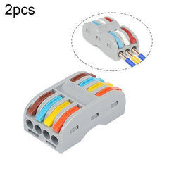 SPL-2 2 In 3 Out Colorful Quick Line Terminal Multi-Function Dismantling Wire Connection Terminal, SPL-2 2 In 3 Out, SPL-3 3 In 3 Out, SPL-42 2 In 4 Out, SPL-62 2 In 6 Out, SPL-63 3 In 6 Out, SPL-93 3 In 9 Out, LT-624 2 In 4 Out, LT-626 2 In 6 Out