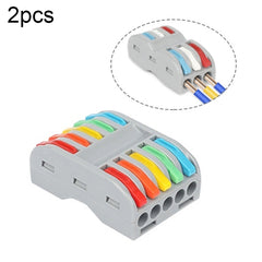 SPL-2 2 In 3 Out Colorful Quick Line Terminal Multi-Function Dismantling Wire Connection Terminal, SPL-2 2 In 3 Out, SPL-3 3 In 3 Out, SPL-42 2 In 4 Out, SPL-62 2 In 6 Out, SPL-63 3 In 6 Out, SPL-93 3 In 9 Out, LT-624 2 In 4 Out, LT-626 2 In 6 Out