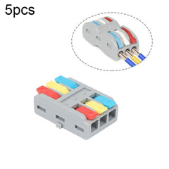 SPL-2 2 In 3 Out Colorful Quick Line Terminal Multi-Function Dismantling Wire Connection Terminal, SPL-2 2 In 3 Out, SPL-3 3 In 3 Out, SPL-42 2 In 4 Out, SPL-62 2 In 6 Out, SPL-63 3 In 6 Out, SPL-93 3 In 9 Out, LT-624 2 In 4 Out, LT-626 2 In 6 Out