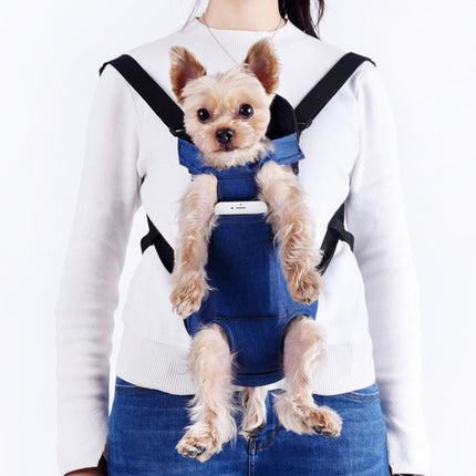 Dog Going Out Foldable On Chest Backpack Pet Carrier Bag, Blue Denim (Four Seasons), Light Color Cowboy (Four Seasons), Apricot Lattice (Four Seasons)