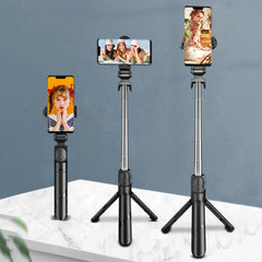 No Bluetooth Black XT02 360-Degree Rotating Multi-Function Retractable Mobile Phone Selfie Stick To Shoot Live TV Drama Tripod, Bluetooth White, 2 PCS No Bluetooth Black, 2 PCS No Bluetooth White
