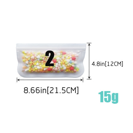 Translucent Frosted PEVA Food Preservation Bag Refrigerator Food Storage Bag Self-Sealing Food Bag, 5 PCS / Set(NO.1x5), 5 PCS / Set(NO.2x5), 6 PCS / Set(NO.1x4+NO.2x2), 10 PCS / Set(NO.1x6+NO.2x4), 12 PCS / Set(NO.1x7+NO.2x5)