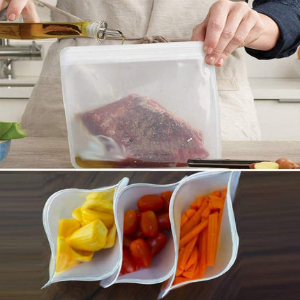 Translucent Frosted PEVA Food Preservation Bag Refrigerator Food Storage Bag Self-Sealing Food Bag, 5 PCS / Set(NO.1x5), 5 PCS / Set(NO.2x5), 6 PCS / Set(NO.1x4+NO.2x2), 10 PCS / Set(NO.1x6+NO.2x4), 12 PCS / Set(NO.1x7+NO.2x5)