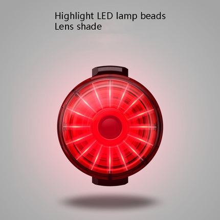 Portable Intelligent Sensing Brake Light Safety Warning Light USB Charging Waterproof Lamp With Electricity Display Taillight, Seat Bow, Seat Pole