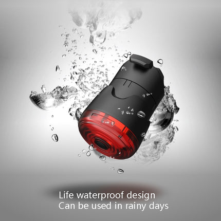 Portable Intelligent Sensing Brake Light Safety Warning Light USB Charging Waterproof Lamp With Electricity Display Taillight, Seat Bow, Seat Pole