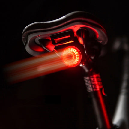 Portable Intelligent Sensing Brake Light Safety Warning Light USB Charging Waterproof Lamp With Electricity Display Taillight, Seat Bow, Seat Pole