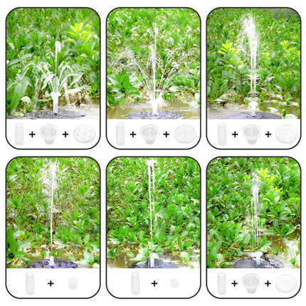 Colorful Lamp Battery Solar Fountain Floating Landscape Fountain, Colorful Lamp Fountain