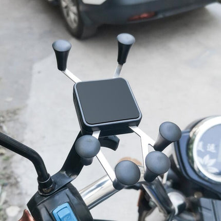 Metal Six Claw Cycling Mobile Phone Bracket Bicycle Motorcycle Electric Car Mobile Phone Bracket, Handle Installation, Rearview Mirror Installation