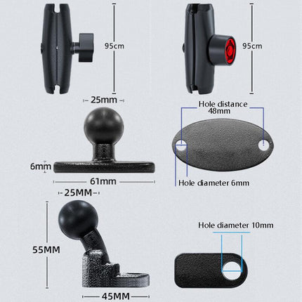 Motorcycle Metal Navigation Mobile Phone Bracket,Style:, Rearview Mirror Installation (Anti-theft), Rearview Mirror Installation (Hand Twist), Thin Tube Fixation (Anti-theft), Thin Tube Fixation (Hand Twist), Handle Installation (Anti-theft)           ...