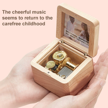 Frame Style Music Box Wooden Music Box Novelty Valentine Day Gift,Style:, Walnut Gold-Plated Movement, Maple Gold-Plated Movement, Rosewood Gold-Plated Movement, Maple Red-Bronze Movement, Walnut Red-Bronze Movement, Rosewood  Red-Bronze Movement