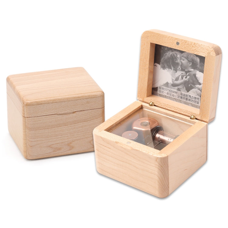 Frame Style Music Box Wooden Music Box Novelty Valentine Day Gift,Style:, Walnut Gold-Plated Movement, Maple Gold-Plated Movement, Rosewood Gold-Plated Movement, Maple Red-Bronze Movement, Walnut Red-Bronze Movement, Rosewood  Red-Bronze Movement
