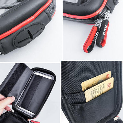 OKD Touch Screen Motorcycle Bicycle Bag Waterproof Mobile Phone Bracket Bag, M-3, L -3, XL -3