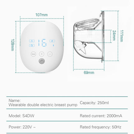 Wearable Automatic Breast Pump Massage Hands-free Invisible Wireless Large Suction Breast Pump