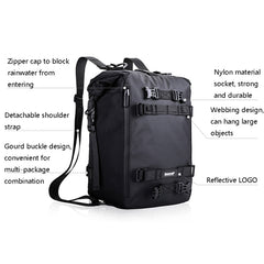 Rhinowalk Multi-Function Motorcycle Rear Seat Bag Combination Rear Shelf Pannier