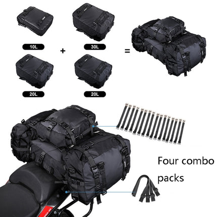 Rhinowalk Multi-Function Motorcycle Rear Seat Bag Combination Rear Shelf Pannier, Black 10L, Yellow 10L, Black 20L, Yellow 20L, Black 30L, Yellow 30L