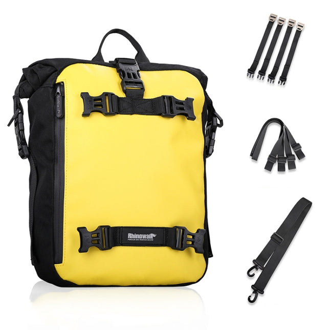 Rhinowalk Multi-Function Motorcycle Rear Seat Bag Combination Rear Shelf Pannier, Black 10L, Yellow 10L, Black 20L, Yellow 20L, Black 30L, Yellow 30L