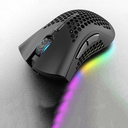 K-Snake BM600 1600 DPI 7-keys Hollow Lightweight Wireless Charging RGB Colorful Gaming Mouse