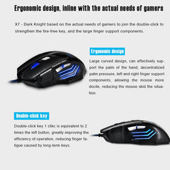 IMICE X7 2400 DPI 7-Key Wired Gaming Mouse with Colorful Breathing Light, Cable Length: 1.8m, Skin Black E-commerce Version, Sunset Yellow E-commerce Version, Skin Black Color Box Version, Sunset Yellow Color Box Version