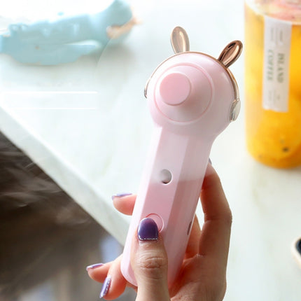 Handheld Hydrating Device Chargeable Fan Mini USB Charging Spray Humidification Small Fan, M9 White Rabbit, M9 Pink Rabbit, M9 Blue Rabbit, M10 White Kitten, M10 Pink Kitten, M10 Blue Kitten, M11 White Deer, M11 Pink Deer, M11 Blue Deer
