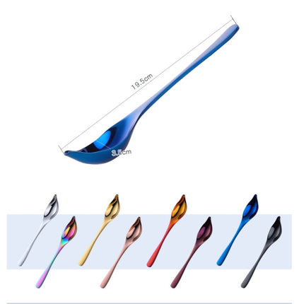 Household Kitchen Stainless Steel Seasoning Spoon 304 Thickened Tip Oil Spoon Mounting Spoon,Color: