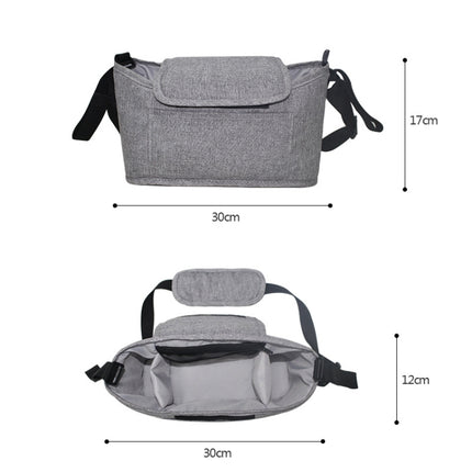 Stroller Storage Hanging Bag Multifunctional Large Capacity Stroller Bag, Linen Gray, Linen Black, Linen Powder, Linen Purple, Linen Green, Linen Blue