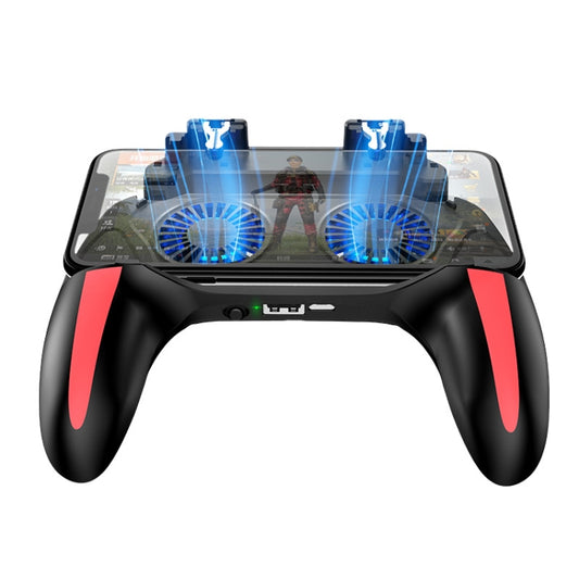 H10 4 in 1 Dual Fan Cooling Gamepad Game  Auxiliary Button Grip with Stand & Power Bank Function, Plug-in