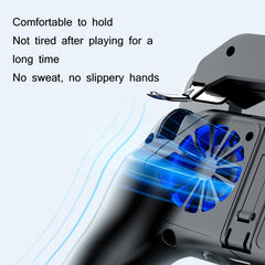 H10 4 in 1 Dual Fan Cooling Gamepad Game  Auxiliary Button Grip with Stand & Power Bank Function, Plug-in