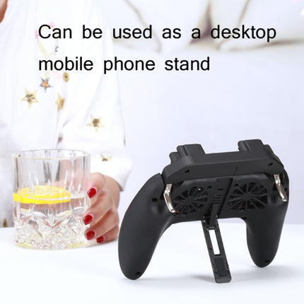 H10 4 in 1 Dual Fan Cooling Gamepad Game  Auxiliary Button Grip with Stand & Power Bank Function