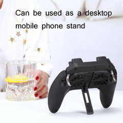 H10 4 in 1 Dual Fan Cooling Gamepad Game  Auxiliary Button Grip with Stand & Power Bank Function, Plug-in