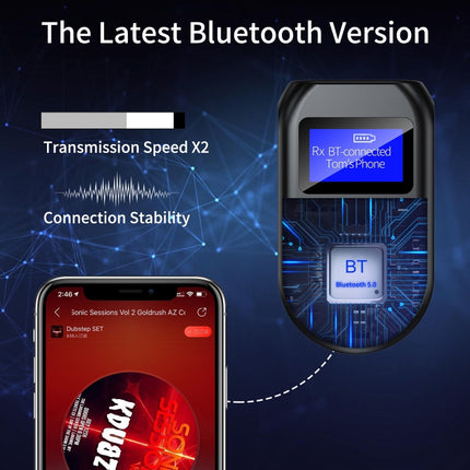 Bluetooth 5.0 Audio Launch Reception Call Three-In-One TV Computer Game Music Bluetooth Adapter