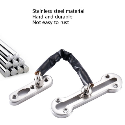 Thickened Anti-Theft Chain Stainless Steel Door Bolts Hotel Room Door Chain Buckle, Specification: Large (Black), Large (Silver), Large (Gold), Large (Red Bronze), Large (Green Bronze), Medium (Stainless Steel Color), Large (Black)