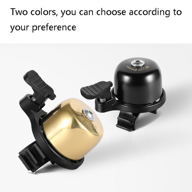 WEST BIKING YP0706048 Bicycle Copper Bell Mountain Bike Mini  Bell, West Biking Bicycle Bell(Black), West Biking Bicycle Bell(Golden)