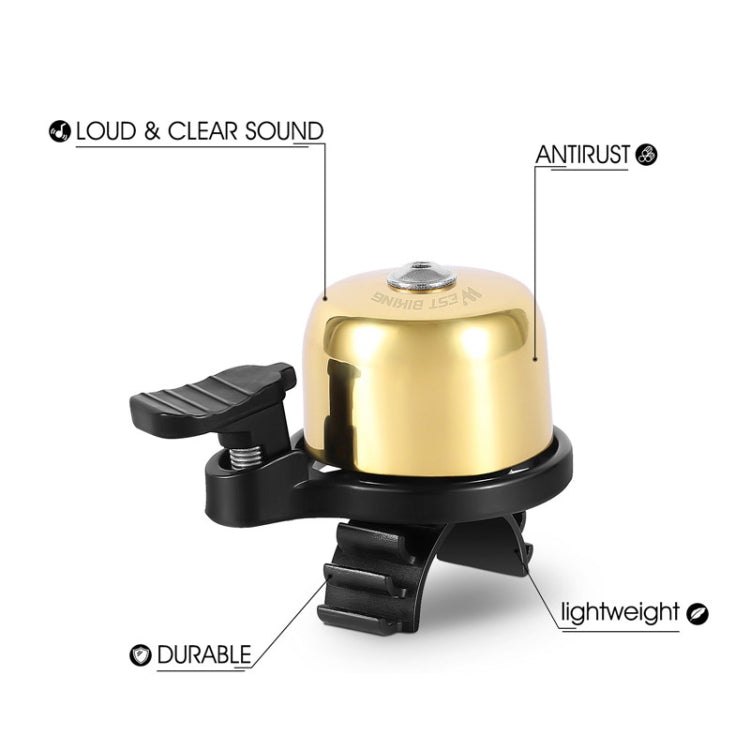 WEST BIKING YP0706048 Bicycle Copper Bell Mountain Bike Mini  Bell, West Biking Bicycle Bell(Black), West Biking Bicycle Bell(Golden)